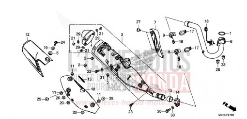 EXHAUST MUFFLER CRF450LK de 2019